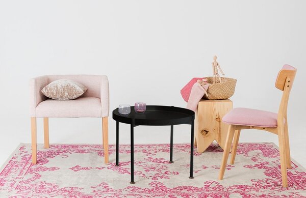 Nordic Design Černý kovový konferenční stolek Nollan 60 cm