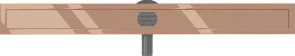 Mexen Flat 360°, tělo žlabu 80 cm, růžové zlato, 1640080