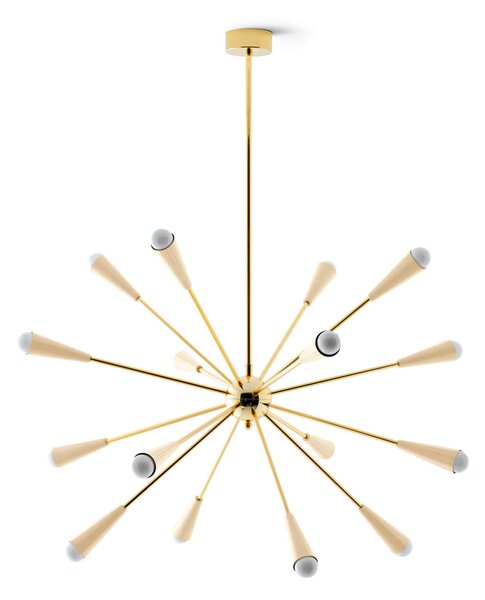 Stilnovo 9591 Sputnik, zlaté závěsné svítidlo, 16x6W LED E14, prům. 99cm