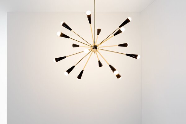 Stilnovo 9591 Sputnik, zlaté závěsné svítidlo, 16x6W LED E14, prům. 99cm