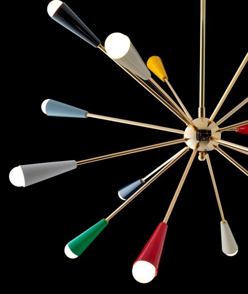 Stilnovo 9591 Sputnik, zlaté závěsné svítidlo, 16x6W LED E14, prům. 99cm
