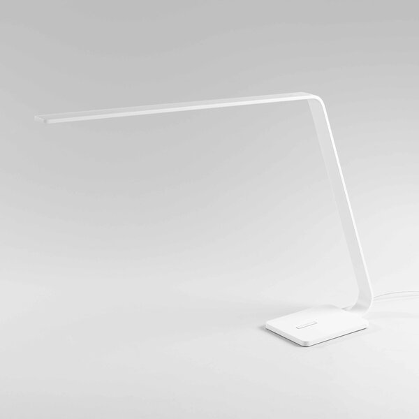 Stilnovo 7112 Lama, bílá stolní LED lampa s dotykovým stmívačem, 9W LED 3000K, výška 46cm