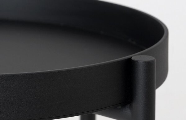 Nordic Design Černý kovový konferenční stolek Nollan 60 cm