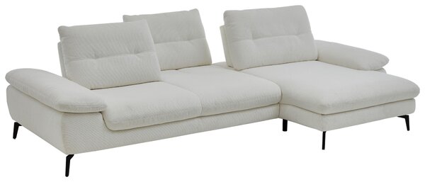 ROHOVÁ SEDAČKA, textil, bílá Valdera - Sedací soupravy