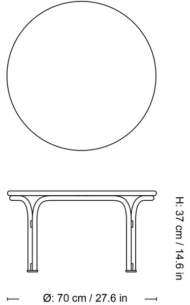 &Tradition designové zahradní konferenční stoly Thorvald Coffee Table SC108 (Ø 70 cm)
