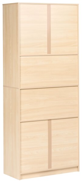 4dveřová knihovna ZEHNA Světle hnědá/Bílá