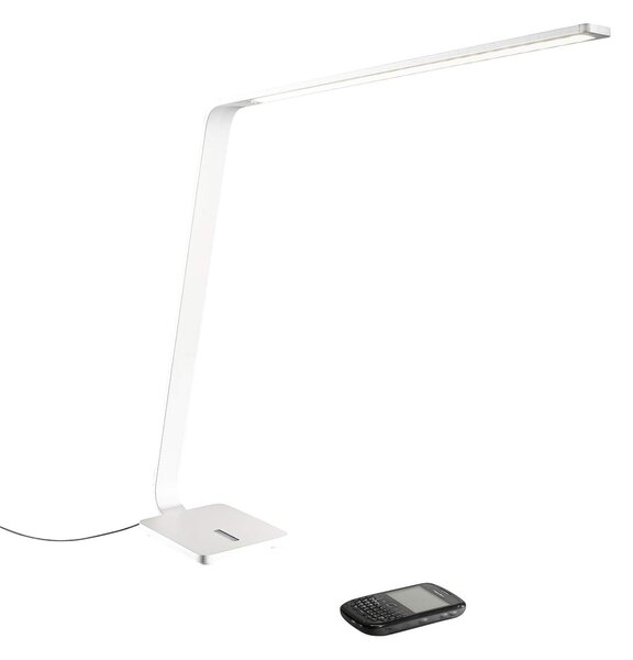 Stilnovo 7112 Lama, bílá stolní LED lampa s dotykovým stmívačem, 9W LED 3000K, výška 46cm