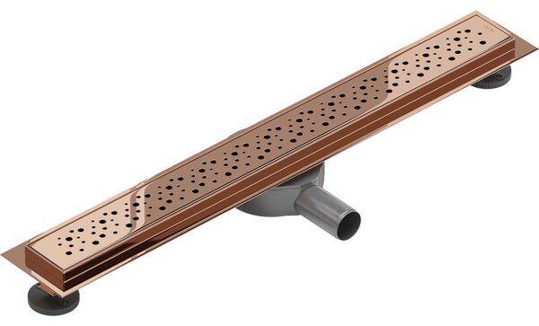 Mexen Flat 360° M12 sprchový žlab 60 cm, růžové zlato, 1621060-40