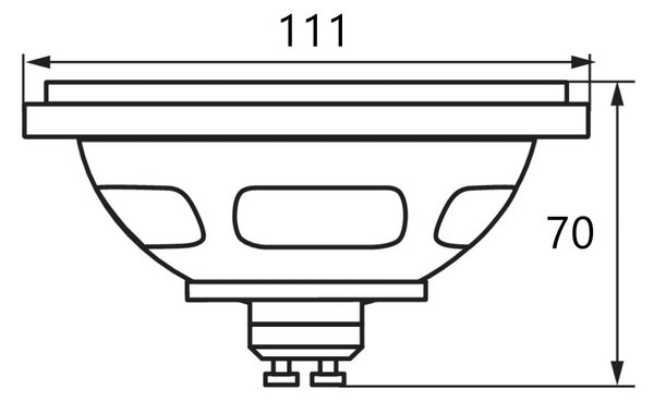 SLV 1005277 LED žárovka, 12,5W 60° 2700K 1000lm GU10 ES111 (QPAR111), stmívatelná, prům. 11,1cm