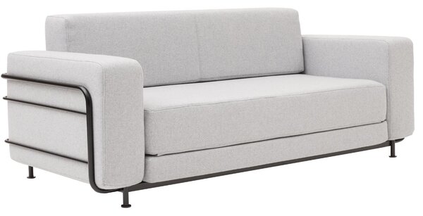 Světle šedá látková rozkládací pohovka Softline Silver 183 cm