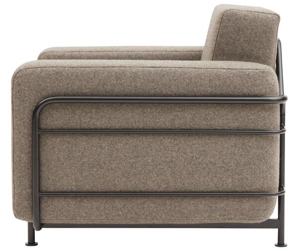 Hnědé látkové rozkládací křeslo Softline Silver