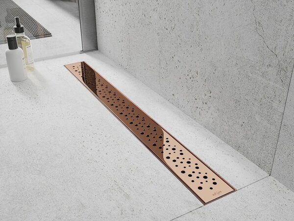 Mexen Flat M12 krytka žlabu 60 cm. różowe złoto - 1621060