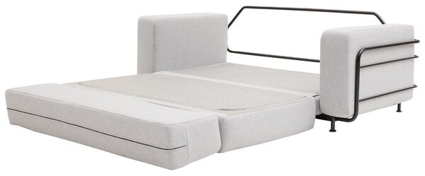 Světle šedá látková rozkládací pohovka Softline Silver 183 cm