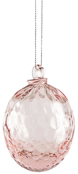 Kodanska Skleněná ozdoba Oval - Pink KOD105