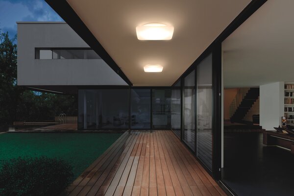 Linea Light 7807 MyWhite_Q, čtvercové venkovní svítidlo z bílého polyethylenu, 10W LED 3000K, 29x29cm, IP65