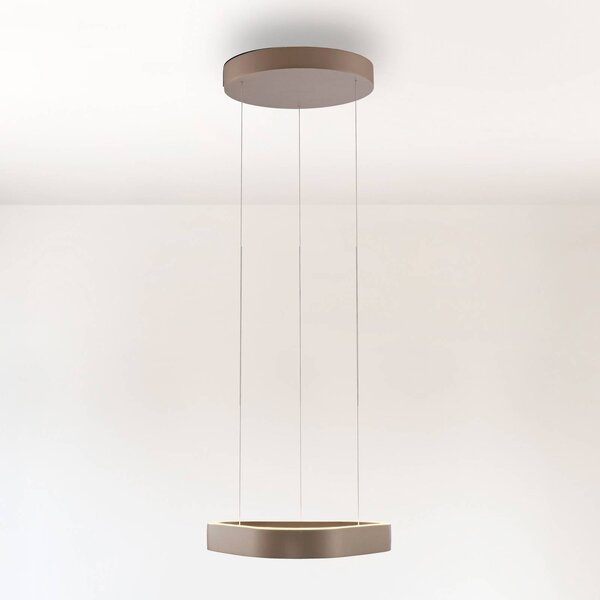 Paul Neuhaus LED závěsné světlo Q-Stretto, bronzové, 40,8 cm, stmívatelný, Bronz / starožitná mosaz, Obývací pokoj / jídelna, kov, Moderní