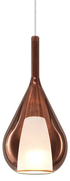 IDEAL LUX Ideal Lux závěsné světlo Kalique 3, měděná, Ø 18 cm, stmívatelný, Měď, Obývací pokoj / jídelna, Plast, Moderní
