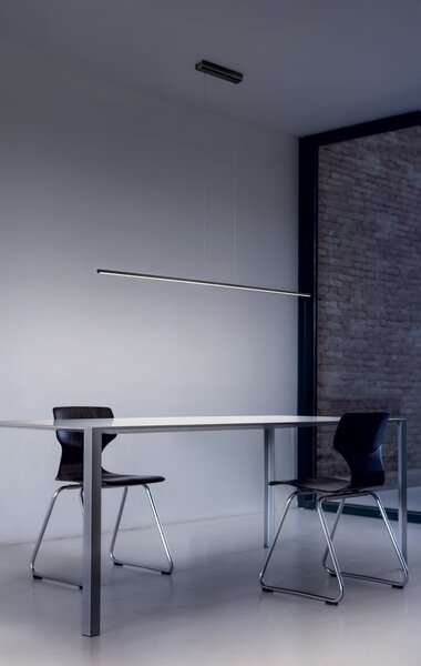 Linea Light 8201 Straight_P1, bílé subtilní svítidlo nad stůl, 18W LED 2700K, délka 152cm