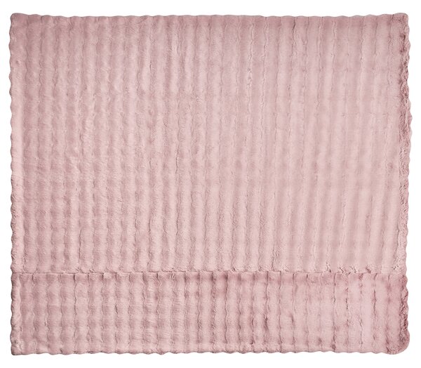 Deka SALKA Umělá kožešina 200 x 220 cm Pastelově růžová