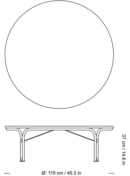 &Tradition designové zahradní konferenční stoly Thorvald Coffee Table SC109 (Ø 115 cm)