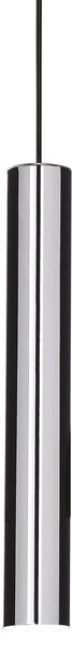 IDEAL LUX Ideal Lux závěsné světlo Look, chrom, Ø 6 cm, kov, Chrom / stříbro, Obývací pokoj / jídelna, Moderní