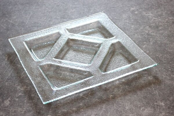 BDK-GLASS Skleněný tác 25x25cm - čirý