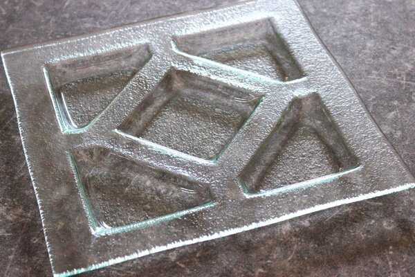BDK-GLASS Skleněný tác 25x25cm - čirý