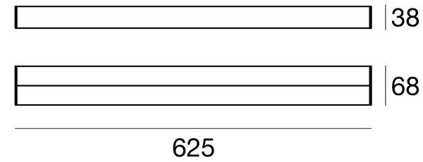 Linea Light 7906 Kioo, bílé lineární svítidlo, 28W LED 3000K, 62cm IP44