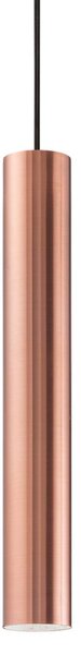 IDEAL LUX Ideal Lux závěsné světlo Look, měděná barva, Ø 6 cm, kov, Měď, Obývací pokoj / jídelna, Moderní