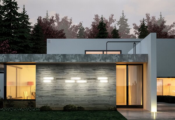 Linea Light 7810 MyWhite_B, obdélníkové venkovní svítidlo z bílého polyethylenu, 17W LED 3000K, délka 50cm, IP65