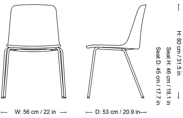 &Tradition designové zahradní židle Rely Outdoor Dinnig Chair HW138
