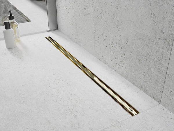 Mexen Flat 360° Slim sprchový žlab 50 cm, zlatá lesklá, 1541050