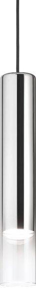 IDEAL LUX Ideal Lux závěsné světlo Look, chromová/čirá, Ø 6 cm, sklo, Chrom / stříbro, Obývací pokoj / jídelna, Moderní