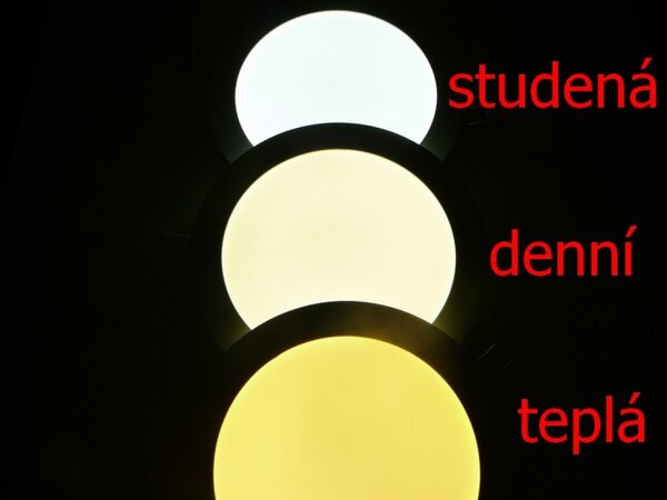 LED Solution Bílý vestavný LED panel kulatý 120mm 6W Barva světla: Studená bílá 191076