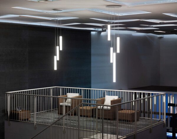 Linea Light 8841 Tu-V_4, závěsné svítidlo se čtyřmi závěsy, 93W LED 3000K DALI, délka 52+100cm