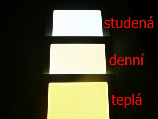 LED Solution Bílý vestavný LED panel hranatý 225 x 225mm 18W Barva světla: Studená bílá 191097