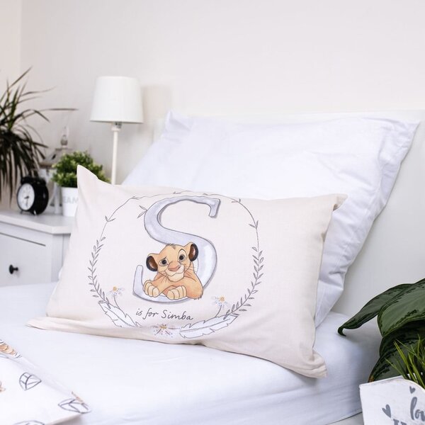 Světle žluté bavlněné dětské povlečení do postýlky 100x135 cm Lion King "Best Friends" – Jerry Fabrics