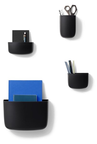 Normann Copenhagen deisgnové nástěnné organizéry Pocket 3 (černá)