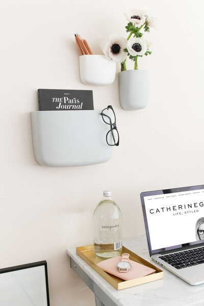 Normann Copenhagen deisgnové nástěnné organizéry Pocket 3 (černá)