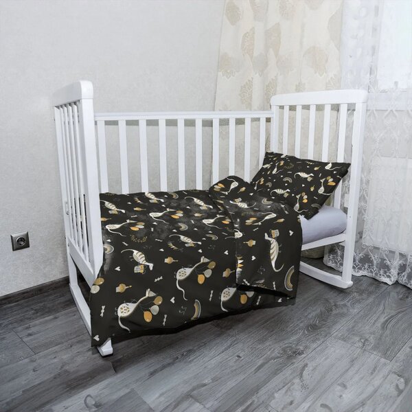 Sablio Dětské povlečení do postýlky Dinosauří párty - 120x90 / 40x60