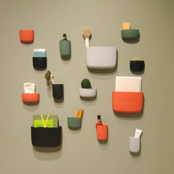 Normann Copenhagen deisgnové nástěnné organizéry Pocket 3 (černá)