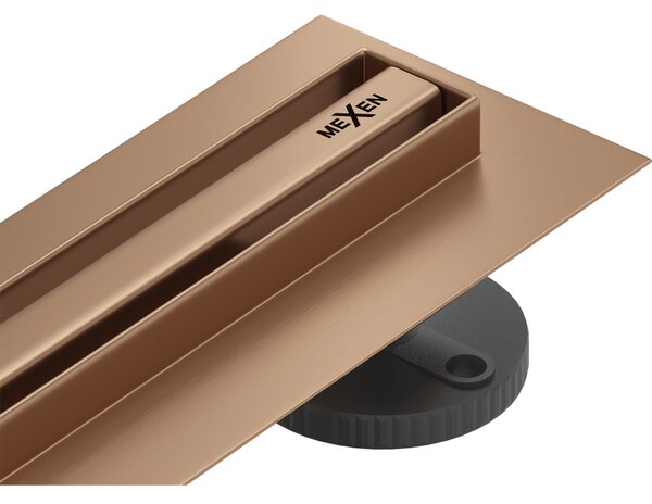Mexen Flat 360° Slim sprchový žlab 50 cm, měděná matná, 1C41050