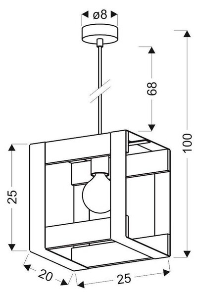 Candellux Závěsný lustr Varna pro žárovku 1x E27 31-78513