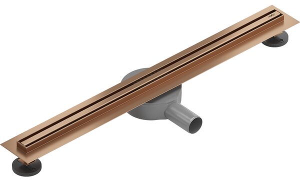 Mexen Flat 360° Slim sprchový žlab 50 cm, měděná matná, 1C41050