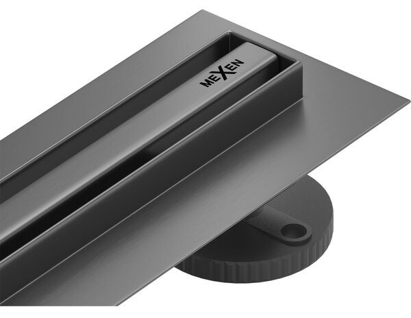 Mexen Flat 360° Slim sprchový žlab 60 cm, broušený grafit, 1E41060