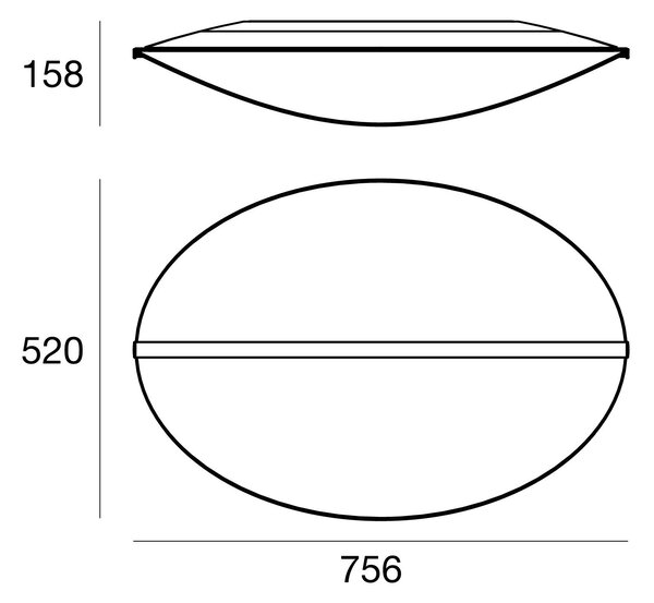 Stilnovo 8167 Diphy_S, stropní svítidlo, 40W LED 3000K stmívatelné, délka 75cm
