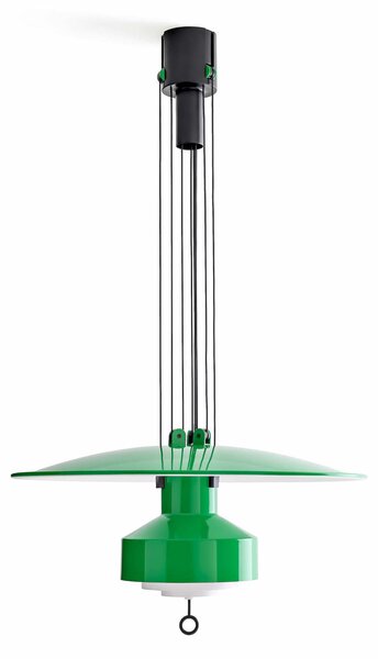 Stilnovo 9312 Saliscendi, zelené stahovací LED svítidlo, 33W LED 2700K stmívatelné DALI, prům. 63cm