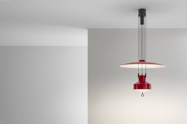 Stilnovo 9312 Saliscendi, zelené stahovací LED svítidlo, 33W LED 2700K stmívatelné DALI, prům. 63cm