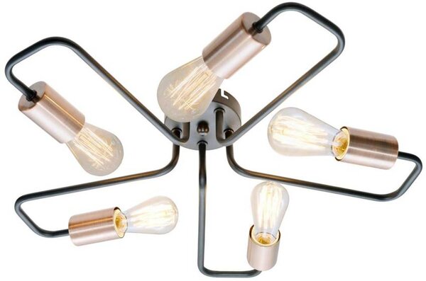 Černé stropní svítidlo Herpe pro žárovku 5x E27 - Candellux - LED lustry a svítidla > Kolekce svítidel > Kolekce svítidel HERPE