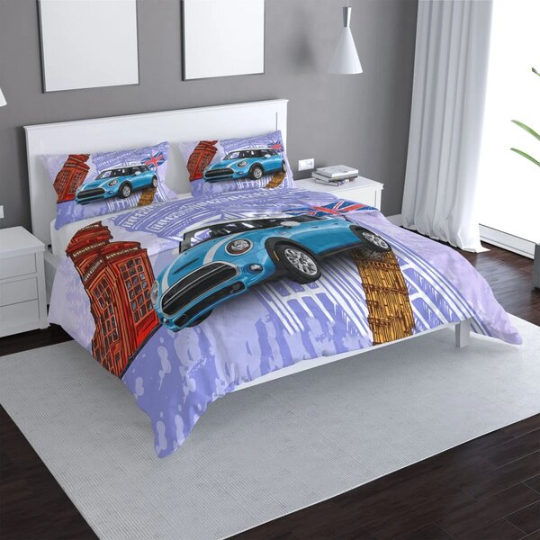 Sablio Povlečení Mini sedan Londýn - 140x200 / 90x70